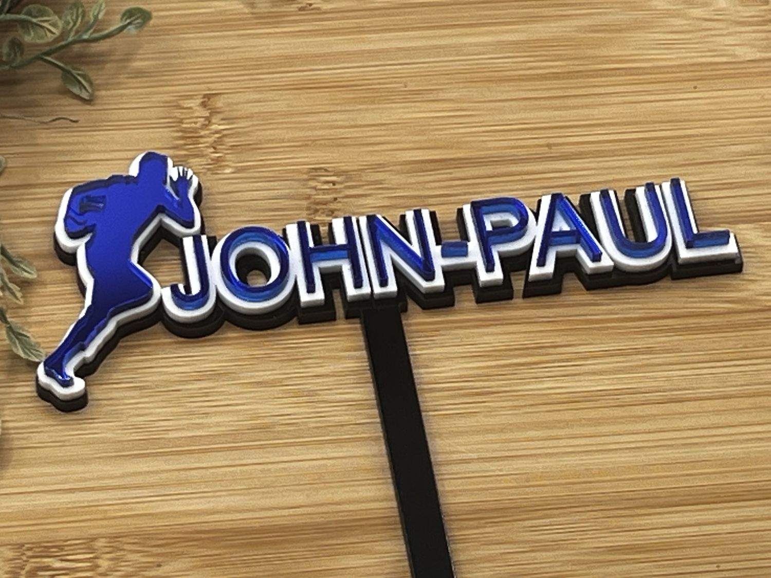 Football 3 colour cake topper