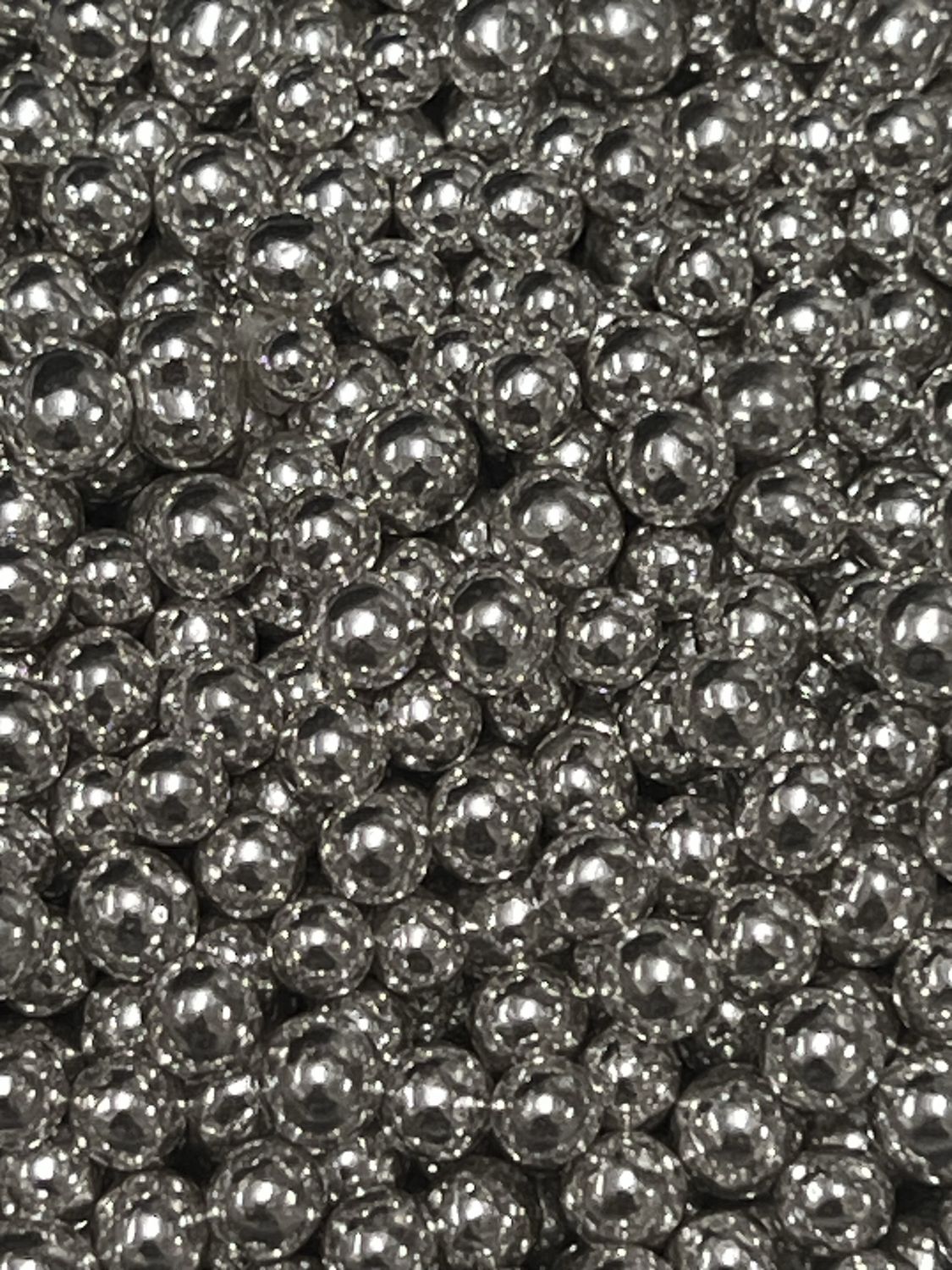Silver metallic 4mm cashous 70g