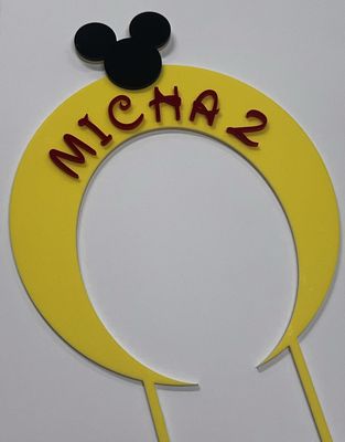 Mickey Mouse banner cake topper