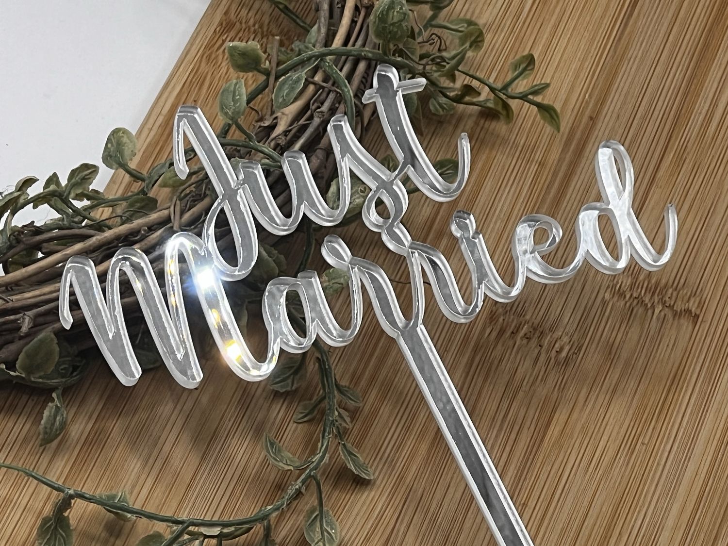 Just married cake topper