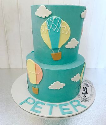 Hot air balloon cake
