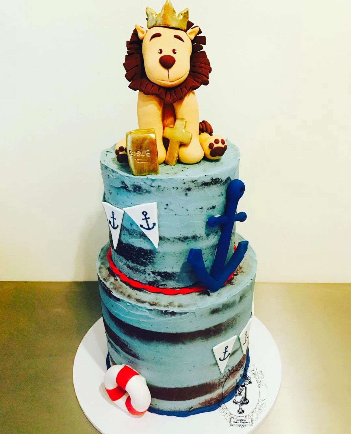 Lion christening cake