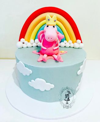 Peppa pig rainbow cake 