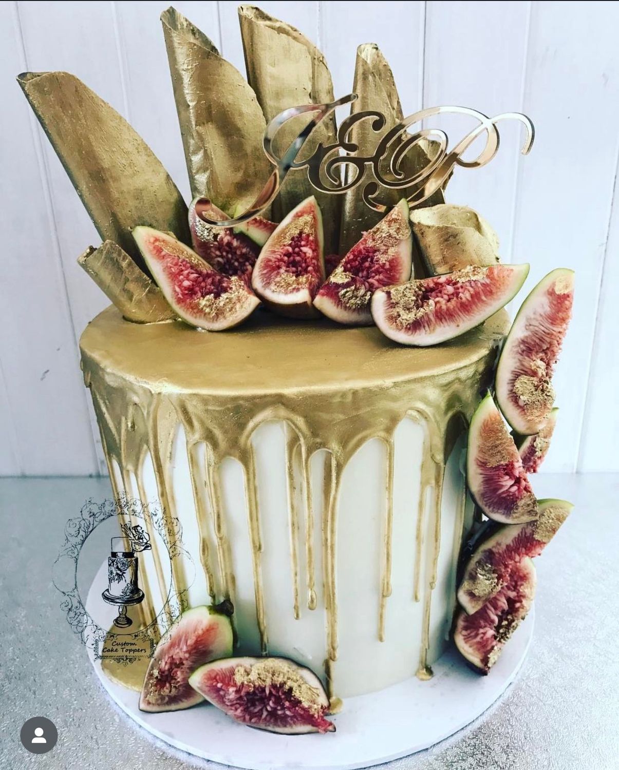Fig drip cake 