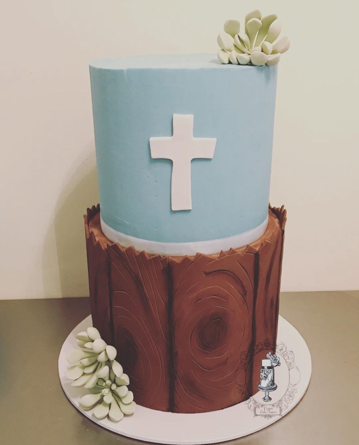 Christening woodland cake