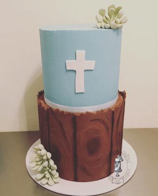 Christening woodland cake
