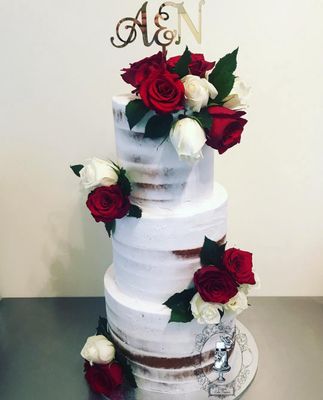 Naked rose wedding 3 tire 