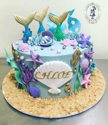 Mermaid beach cake