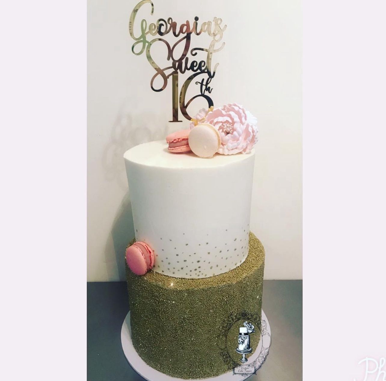 Bling glittery cake 2 tire