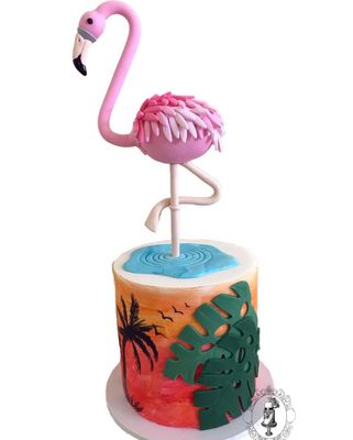 Flamingo cake 