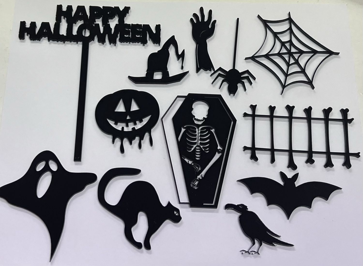 Halloween cake froppers and toppers