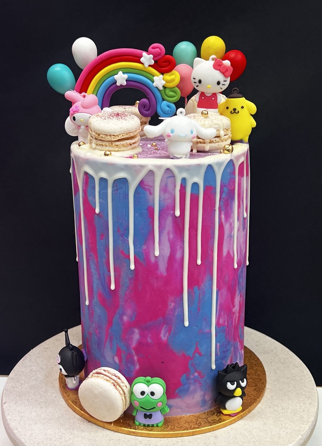 Sanrio drip cake