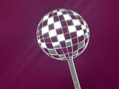 Disco ball cake topper 2 pk