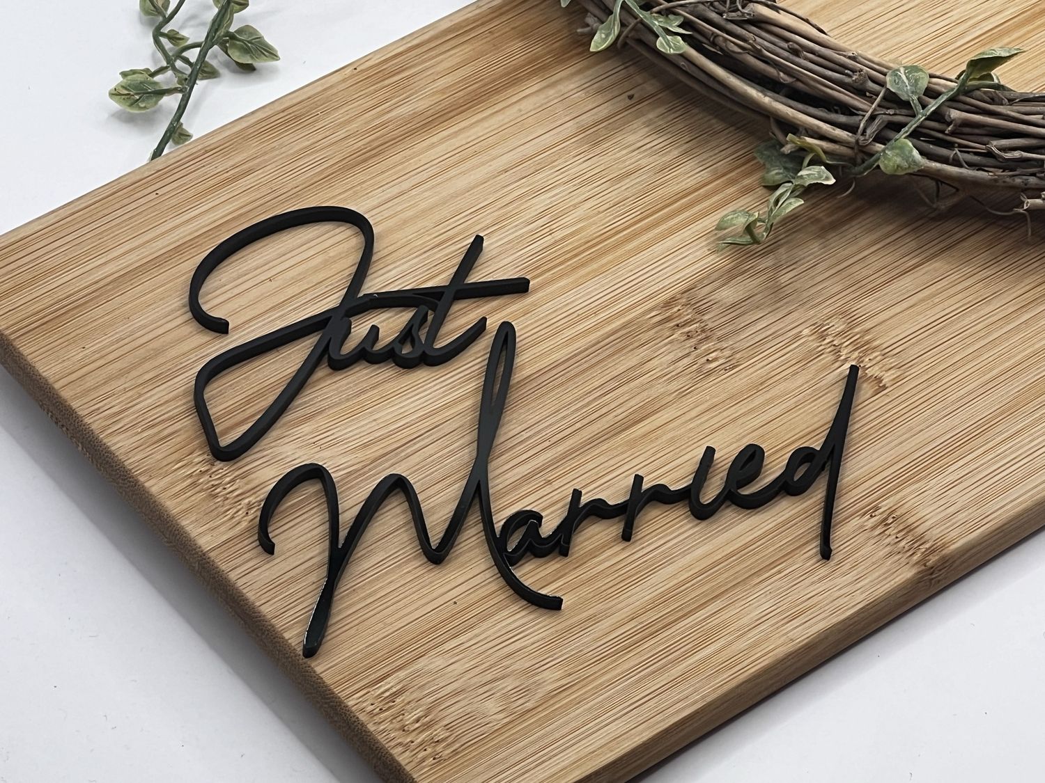 Just Married cake fropper
