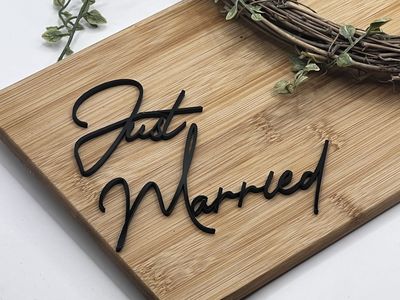 Just Married cake fropper