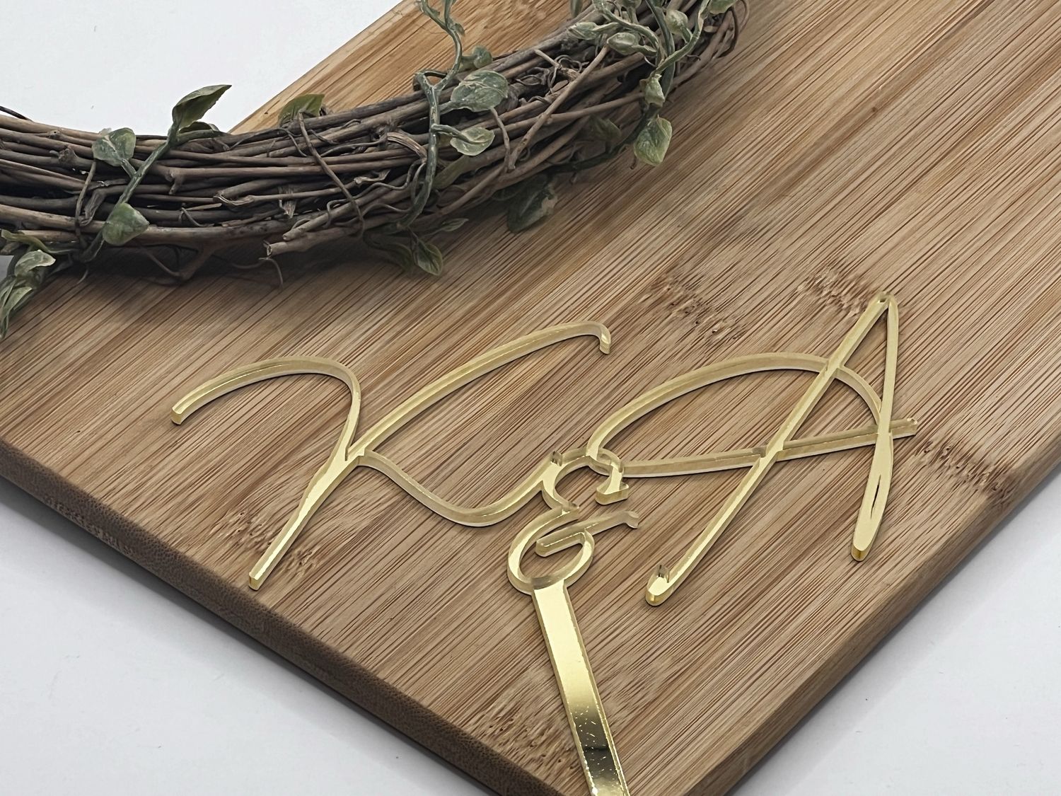 Initial cake topper