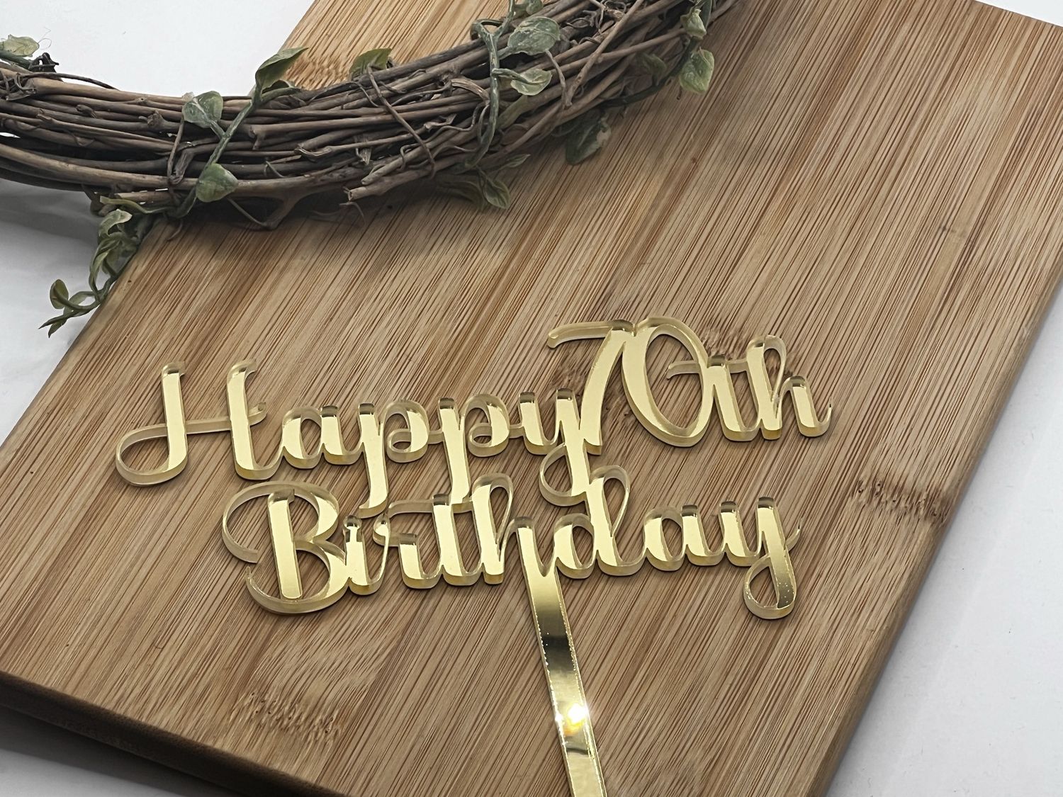 Happy 70th Birthday cake topper