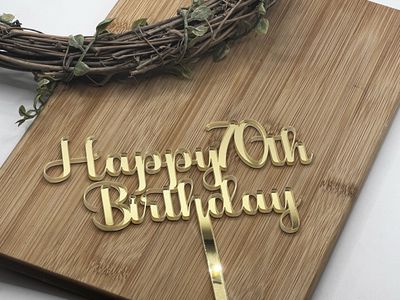 Happy 70th Birthday cake topper