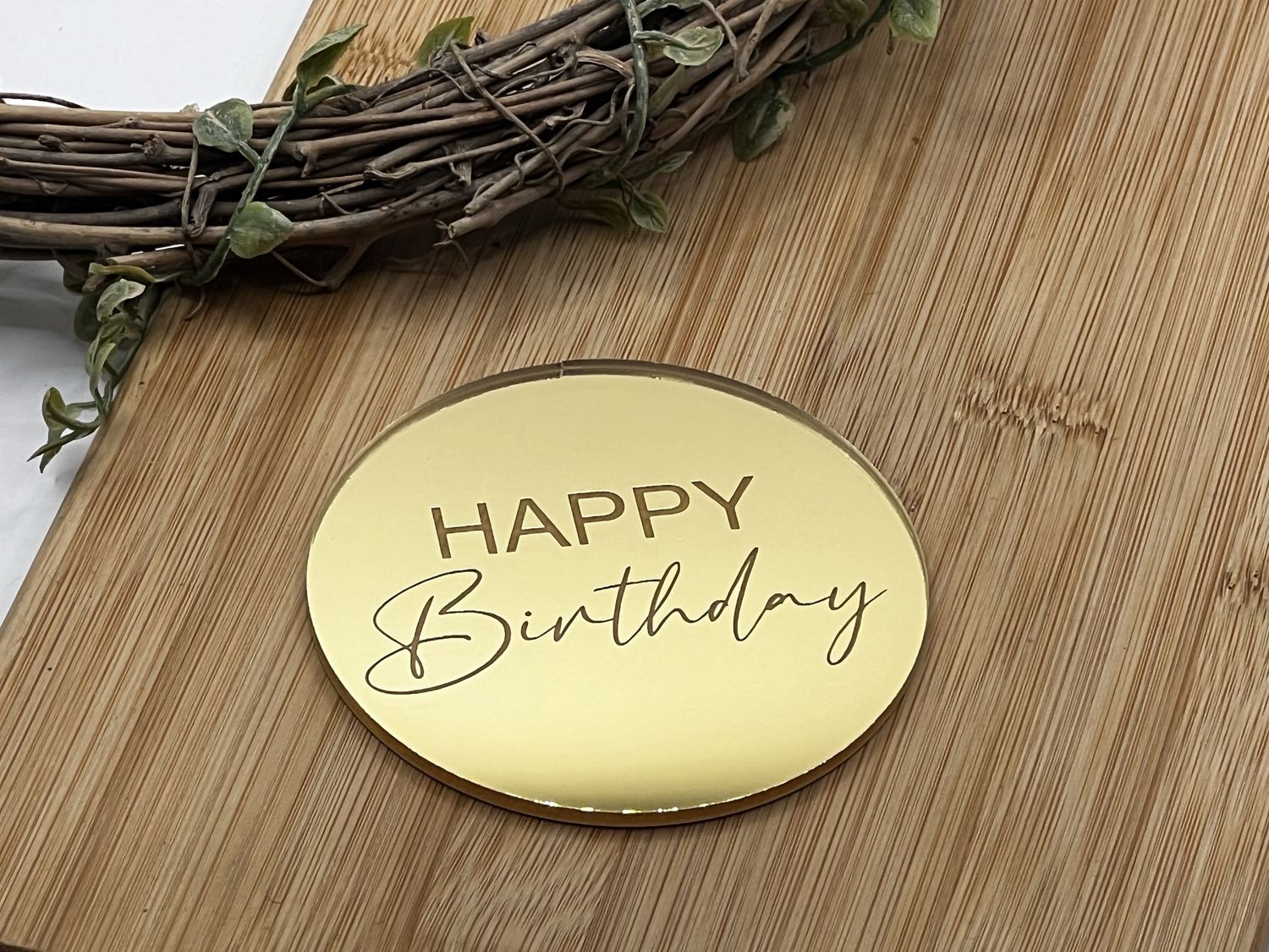 Happy birthday cake plaque