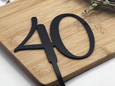 40 cake topper