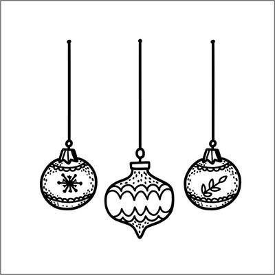 CHRISTMAS BAUBLES  COOKIE DEBOSSER