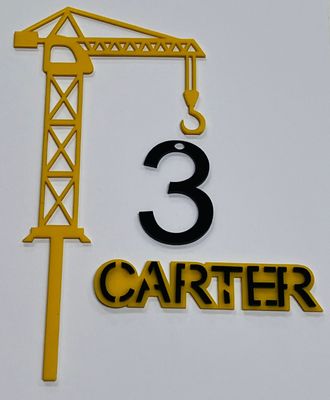 Crane cake topper set