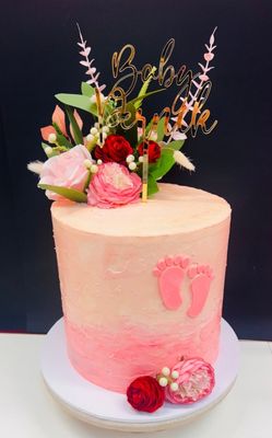 Ombré baby shower cake