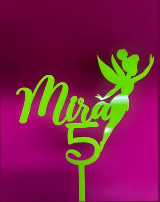 Tinker Bell Cake Topper With Name