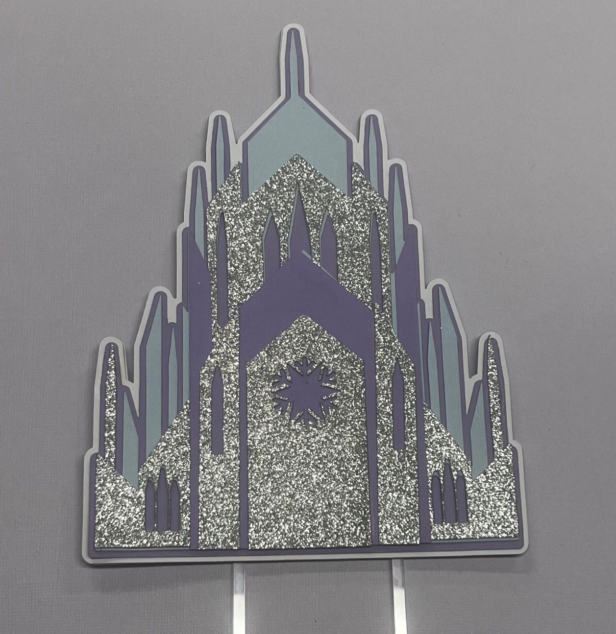 Castle card stock cake topper