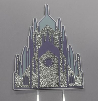 Castle card stock cake topper