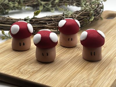 Mushroom cupcake toppers 10pk