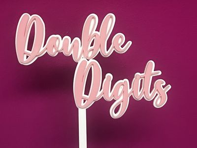 Double digits cake topper