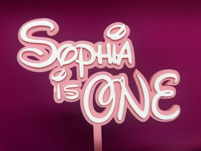 Disney name cake topper
