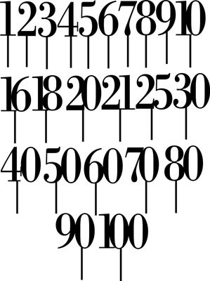 NUMBER CAKE TOPPER