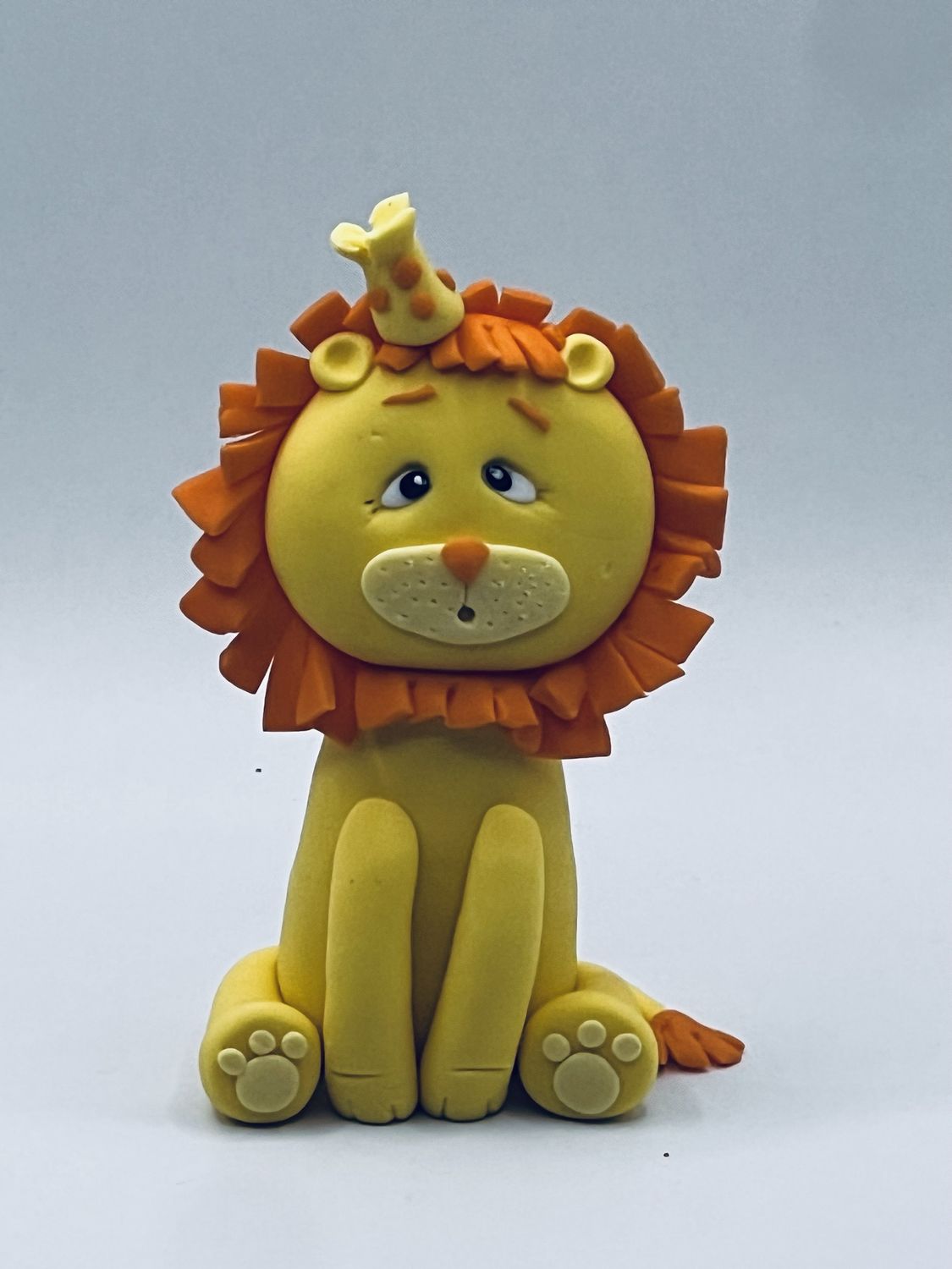 Yellow Lion cake topper