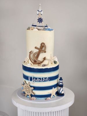 Nautical Christening Cake