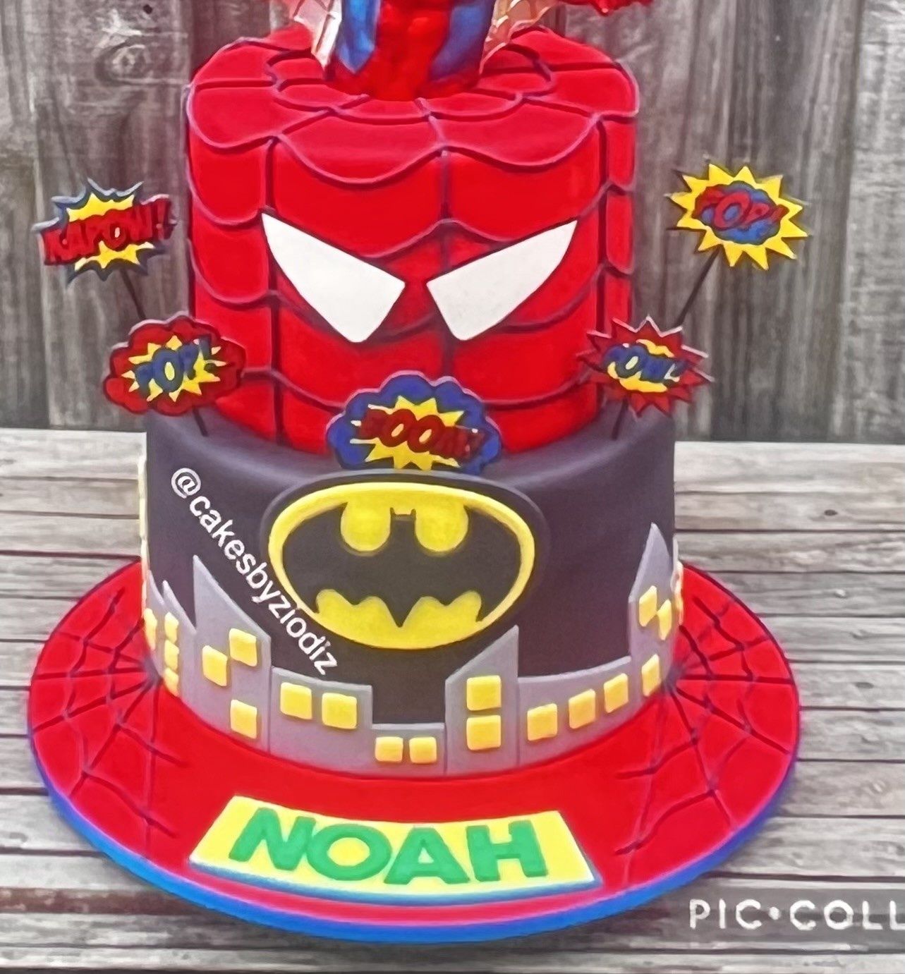 Spider-Man / Batman Cake