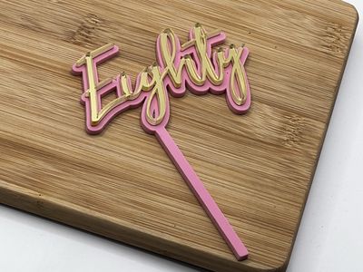 EIGHTY MINI CAKE TOPPER