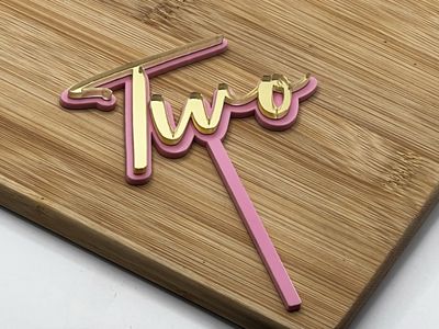 TWO MINI CAKE TOPPER