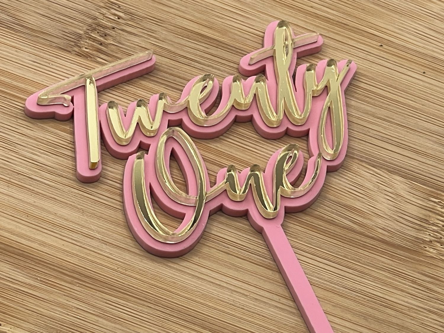 TWENTY ONE MINI CAKE TOPPER