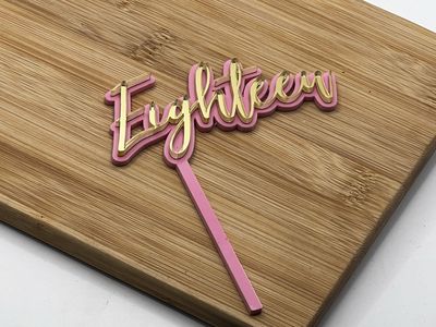 EIGHTEEN MINI CAKE TOPPER
