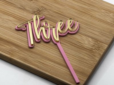 THREE MINI CAKE TOPPER