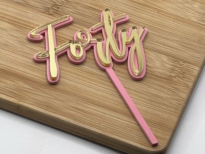 FORTY MINI CAKE TOPPER