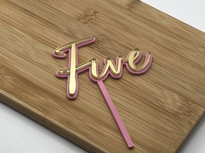FIVE MINI CAKE TOPPER
