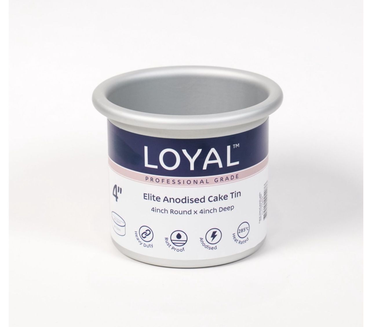 LOYAL Elite Anodised Cake Tin Deep Round (4in)