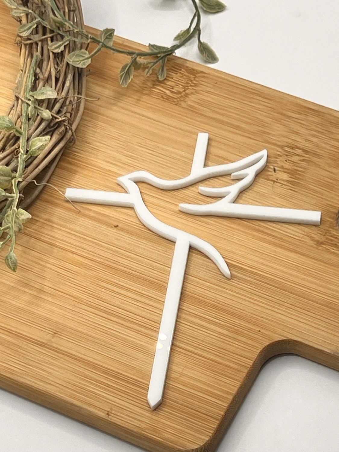 DOVE CROSS CAKE TOPPER