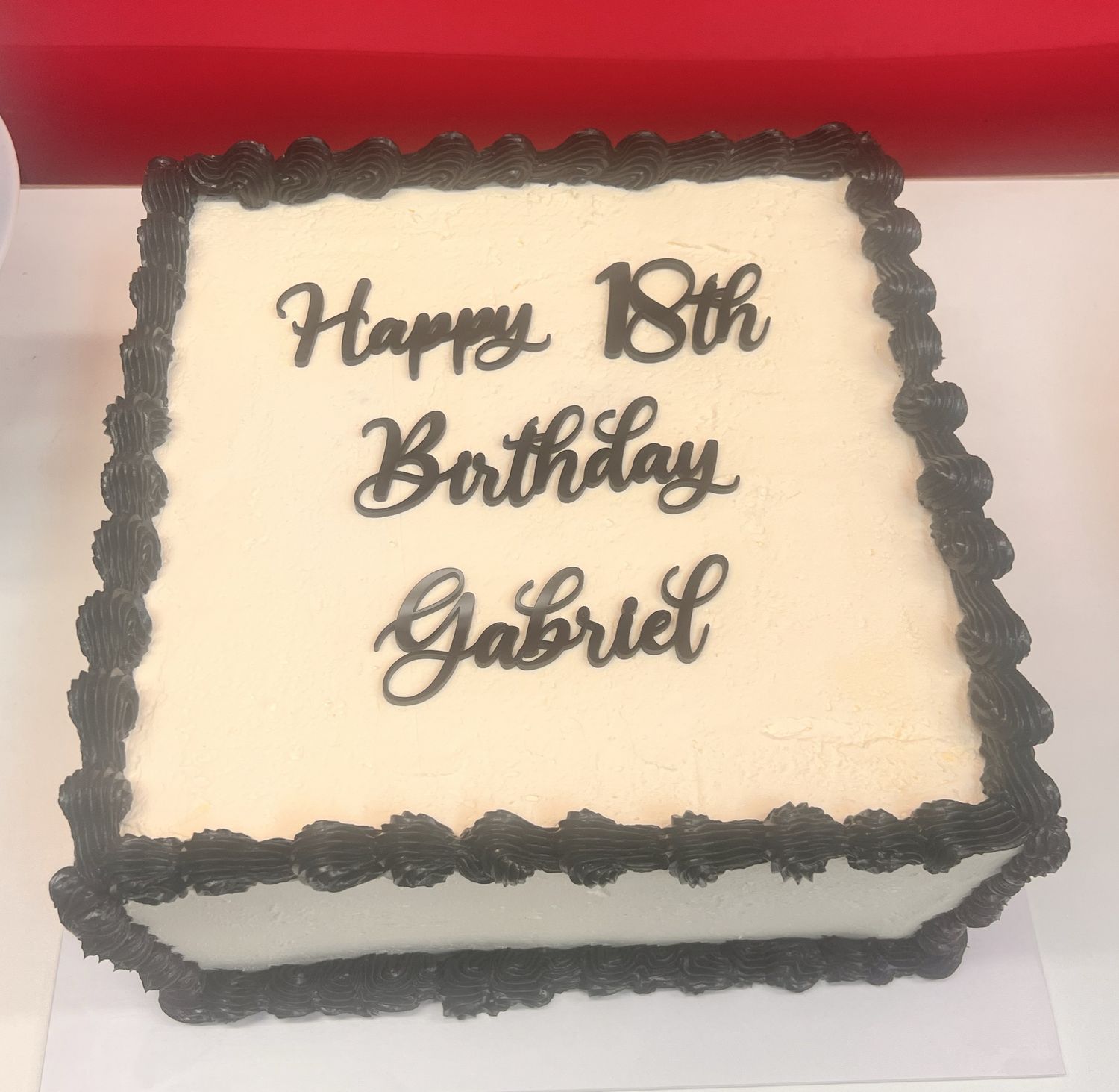 square buttercream cake