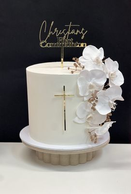 First Communion Orchid Cake 