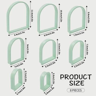 8pcs Arched Cookie Cutter Set