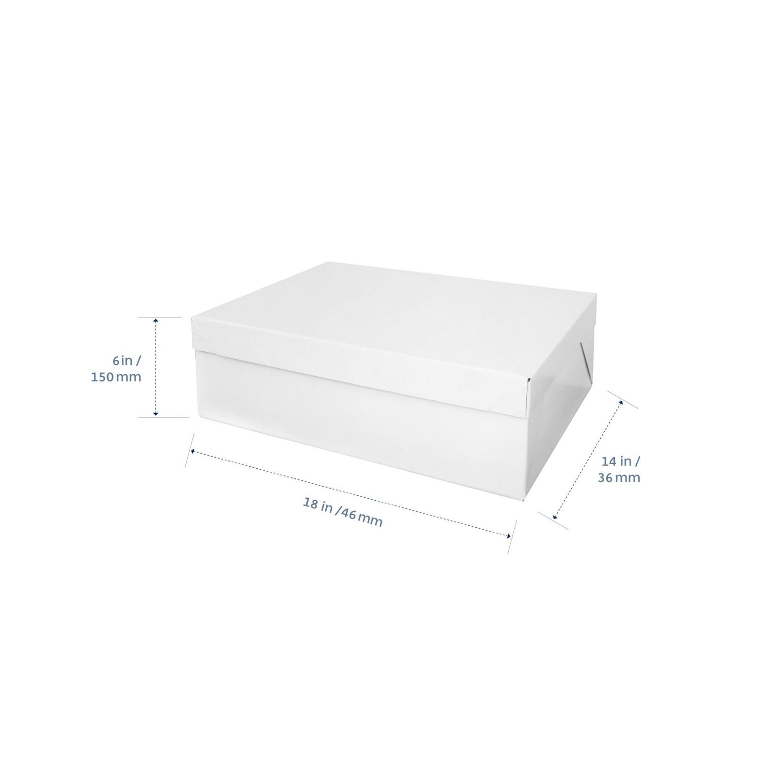 18x14x6(H)in RECT/HALF SLAB CAKE BOX+LID